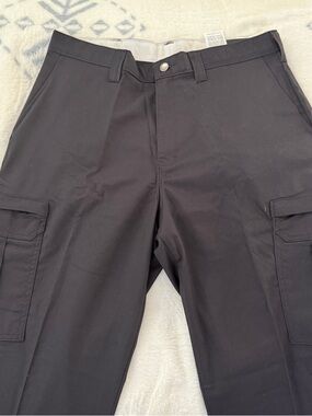 Dickies Men's Black Cargo Pants with Side Pockets